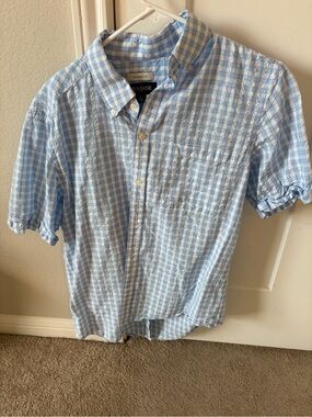 Jos a bank Men’s Light Blue Short-Sleeve Button-Down Shirt